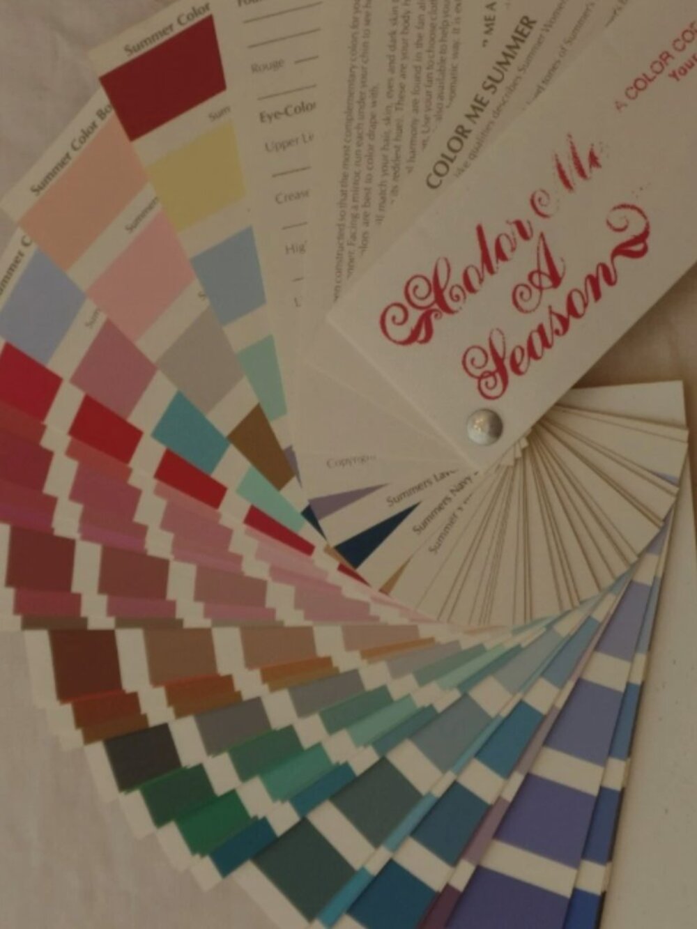 Vintage 1980 COLOR ME A SEASON Summer COLOR GUIDE BERNICE KENTNER Light Soft Col